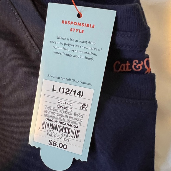 CAT & JACK Big Boys Cotton Long Sleeve Tee’s NEW NWT 3 in set - Picture 5 of 5